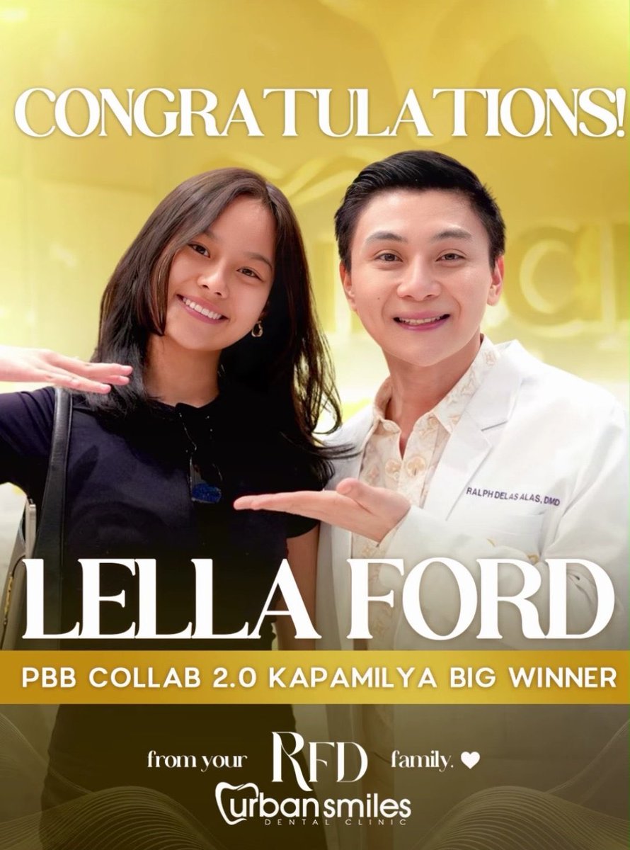 Congratulations daw Lella from your Urban Smiles Family 😌😌😌

#LellaFord