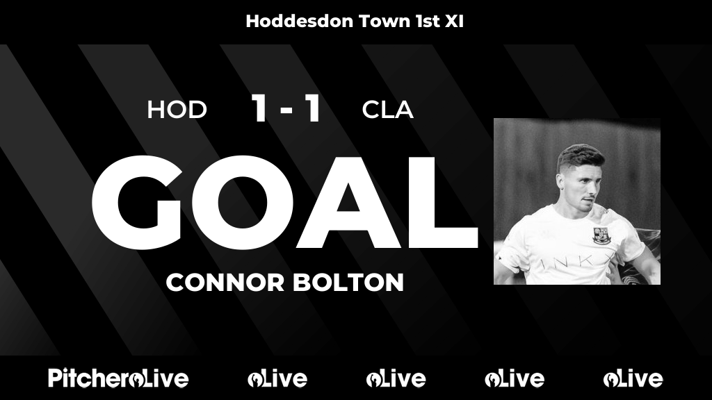 HoddesdonTownFC's tweet photo. 68': Connor Bolton scores for Hoddesdon Town 🙌 That man again. Heads home from a corner. Game on. 
#HODCLA
https://t.co/H54VRc51Wn https://t.co/P8fWSnB2YY