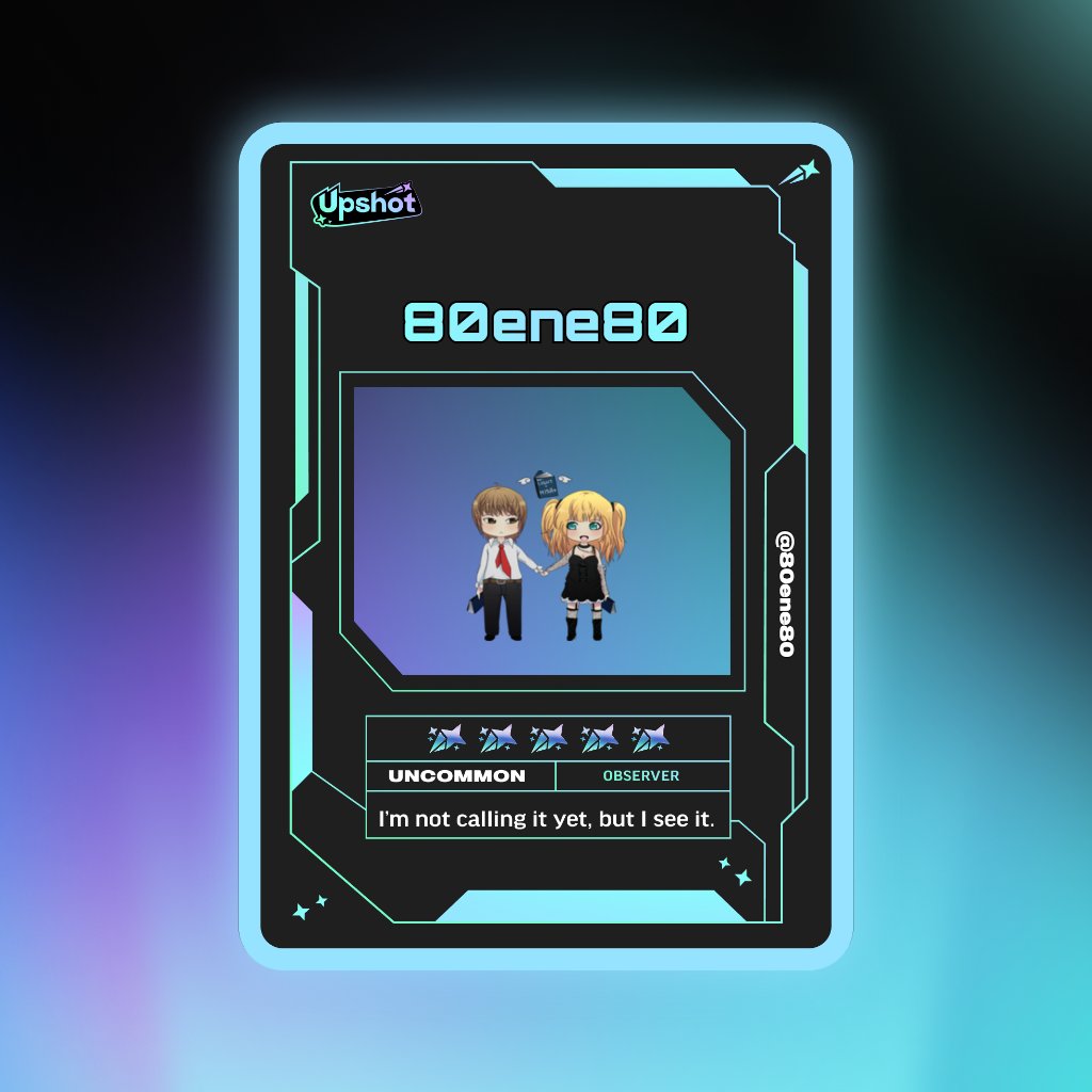 80ene80's tweet photo. Just ripped my Predictor Card!

Ready to claim instant cash prizes, free packs and more.

Welcome to Prediction Play on @upshot_cards

Your turn
https://t.co/oMrWu8KJUW https://t.co/4xtxxW1MJk