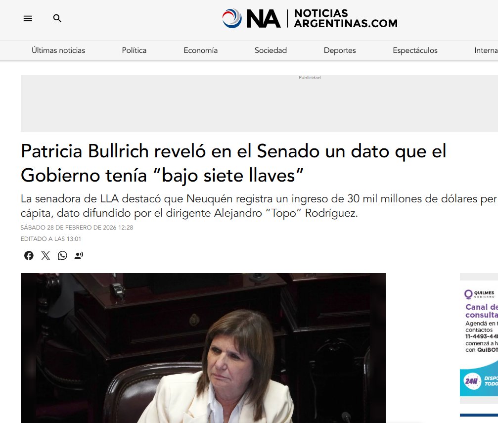 joseluis_aranda's tweet photo. No se que es peor, si la burrada que dice esta eterna impresentable o que una "agencia de noticias" supuestamente seria replique dándole validez a semejante animalada. USD 30 mil millones per cápita... Y eso que yo estoy sin laburo eh!! https://t.co/jFeGq0sem9