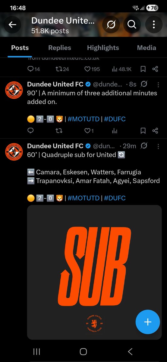 Busy game then <a href="/dundeeunitedfc/">Dundee United FC</a> 🙄🤔