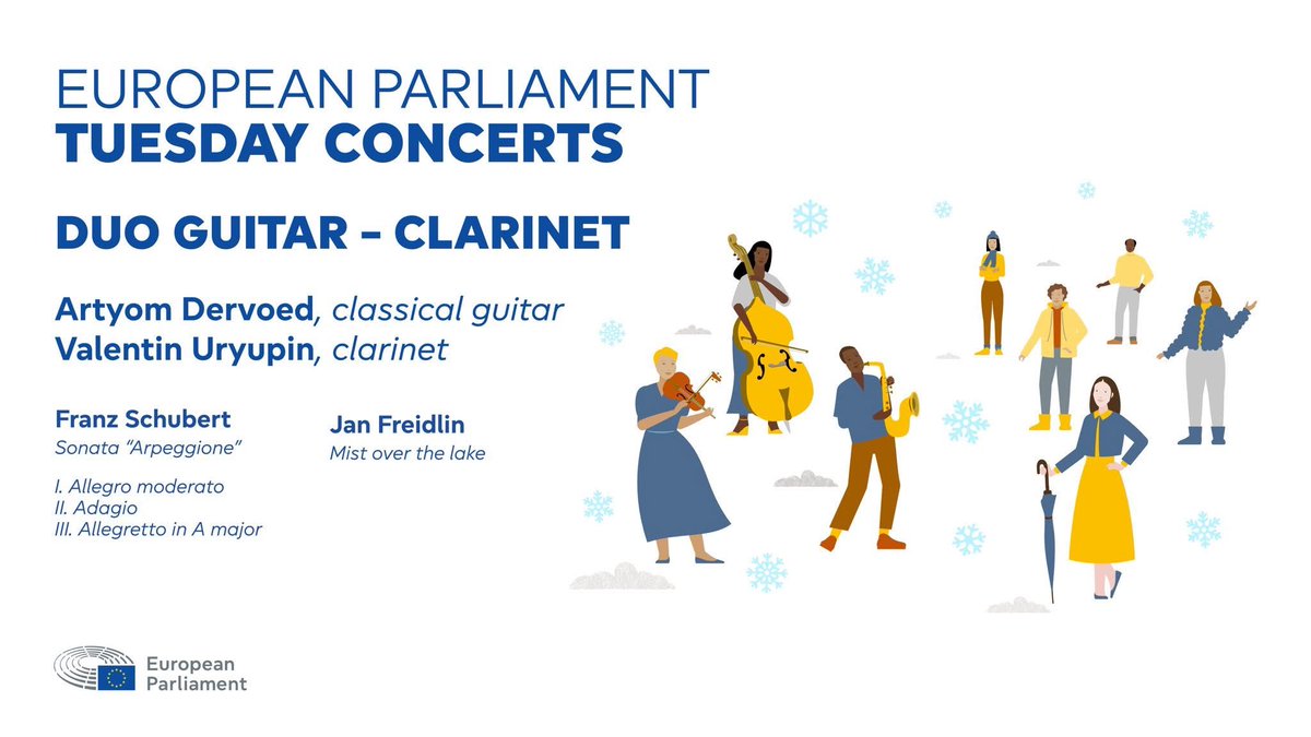 Guitar &amp; clarinet is a magical sound combination! Don’t miss it if you’re around “the heart of Europe” (BXL) on March 3rd (1pm). 
Together with Valentin Uryupin will do some magic performing Schubert &amp; Freidlin ✨