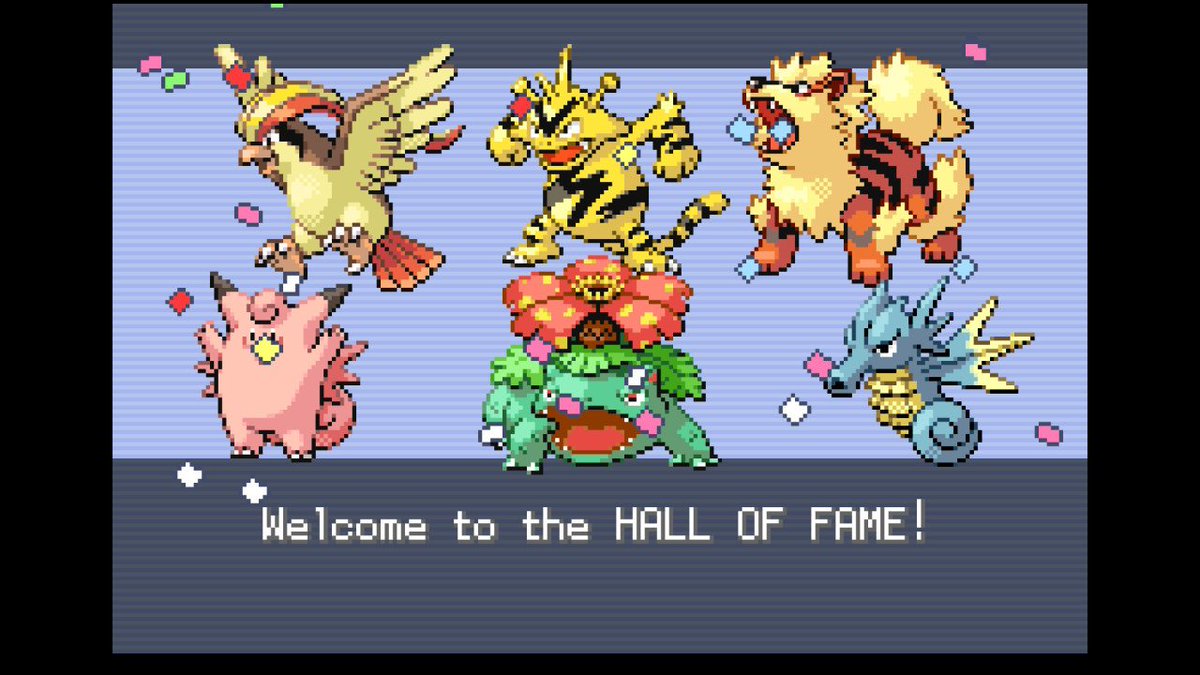 PocketMineStar's tweet photo. Entered the Hall of Fame in FireRed! 🥰

That team was a whole lot of fun to play with. Good, that we still have the postgame together ❤️ https://t.co/WFL7ADyoSZ
