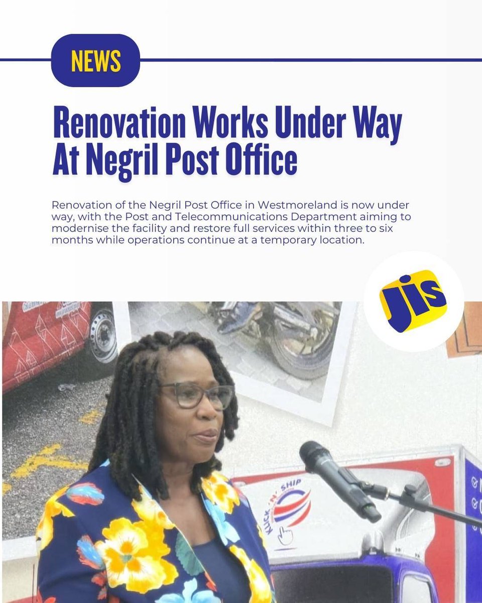 JISNews's tweet photo. Renovation works are now under way at the Negril Post Office in Westmoreland as the Post and Telecommunications Department moves to restore and modernise the facility.

Visit https://t.co/pP3jsGZ5KP for more info. https://t.co/HcKIwKmC0M