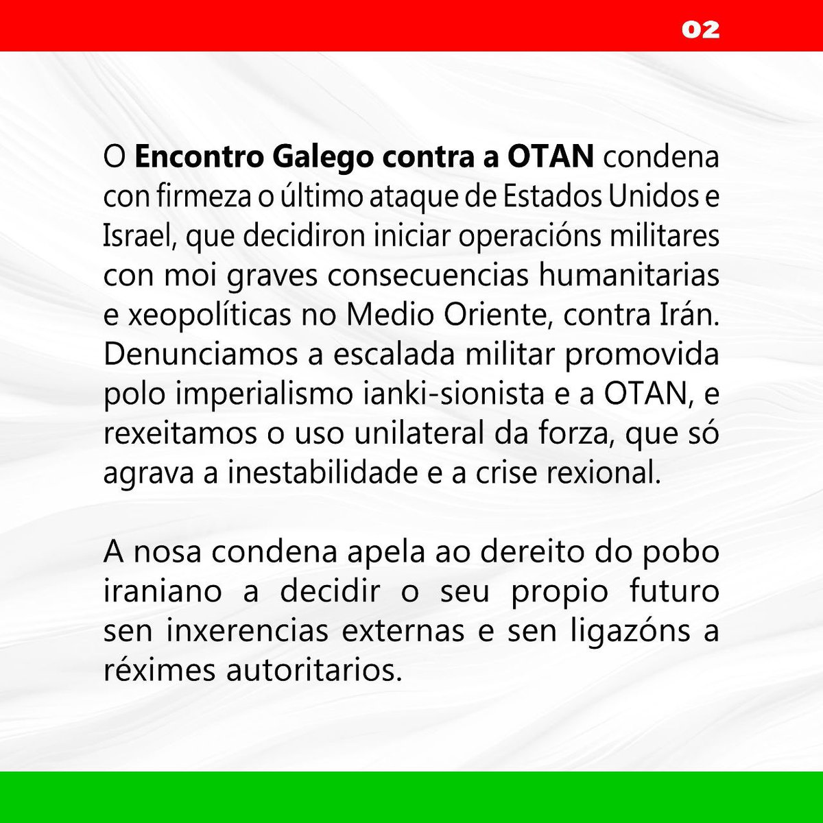 Encontro Galego contra a OTAN tweet media