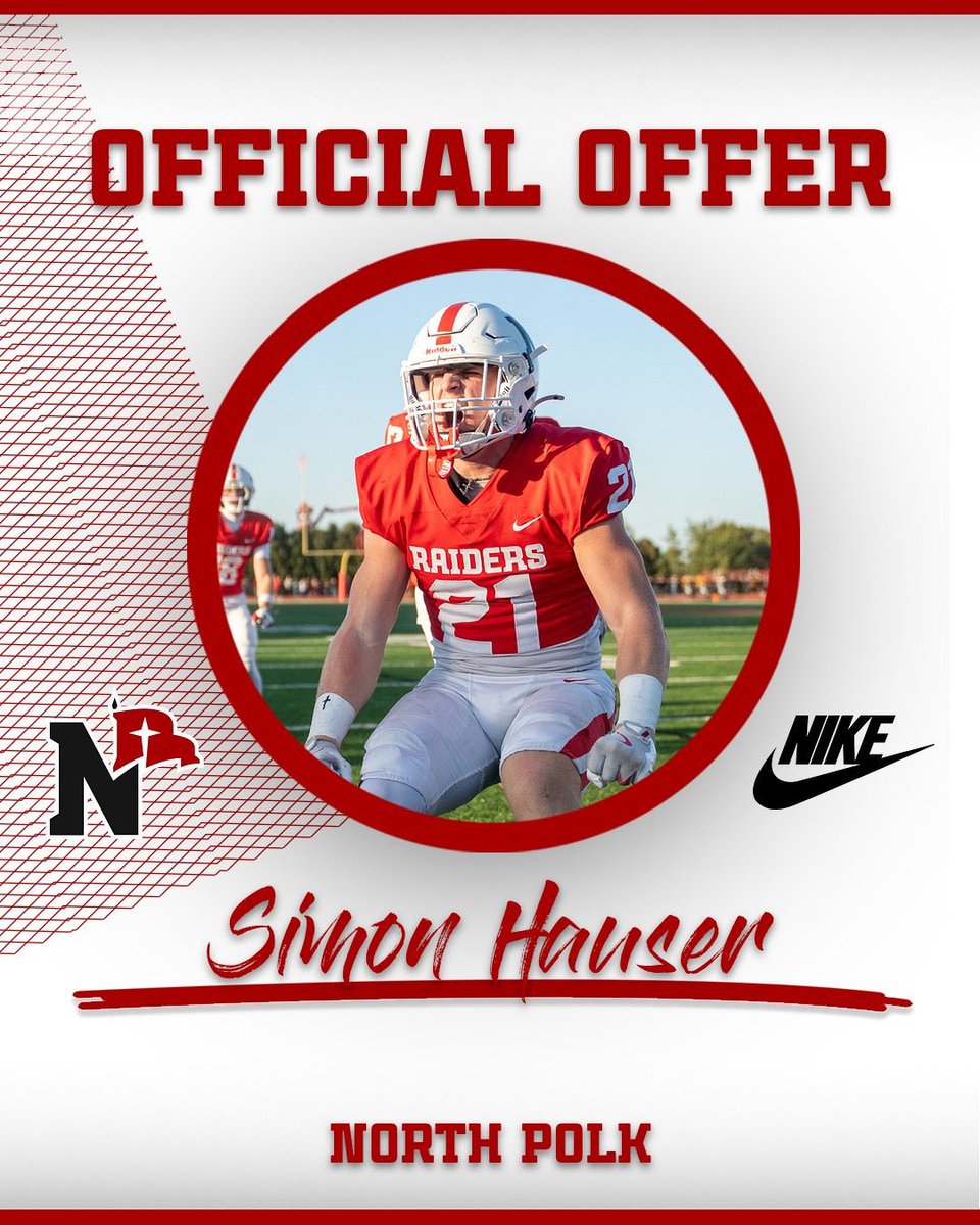 After a great Junior Day last weekend! I am blessed to receive an offer from <a href="/nwc_fb/">Northwestern College Football</a>!! Thank you <a href="/CoachGregWill/">Gregory Will</a> and all the other coaches! AGTG
<a href="/Coach_Fryar/">Blake Fryar</a> <a href="/coachmmmcc/">Matt McCarty</a> <a href="/CoachGramstad/">Korbyn Gramstad</a>