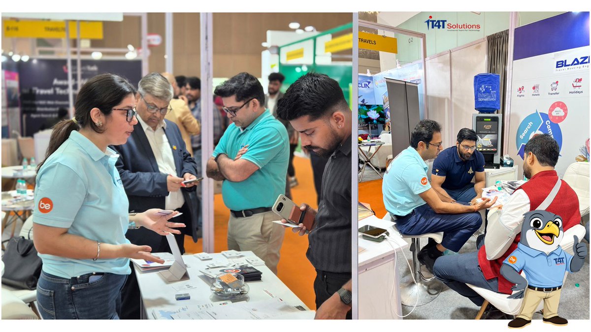 it4tsolutions's tweet photo. @SATTE_India 𝟮𝟬𝟮𝟲 was amazing!
Thank you to everyone who visited @it4tsolutions – 𝗦𝘁𝗮𝗻𝗱 𝗕𝟱𝟮.
𝗠𝗶𝘀𝘀𝗲𝗱 𝘂𝘀? Let’s connect and grow your travel business with smart technology solutions! 🚀
#SATTE #SATTE2026 #ExpoCentre #SATTEINDIA #IT4TSolutions #Networking https://t.co/WnAXyHpSnp