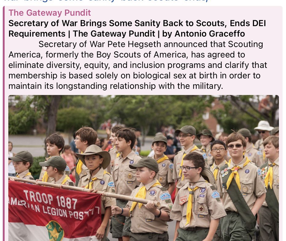 SchabergLee's tweet image. Imagine that…..
Boy Scouts   For   Boys