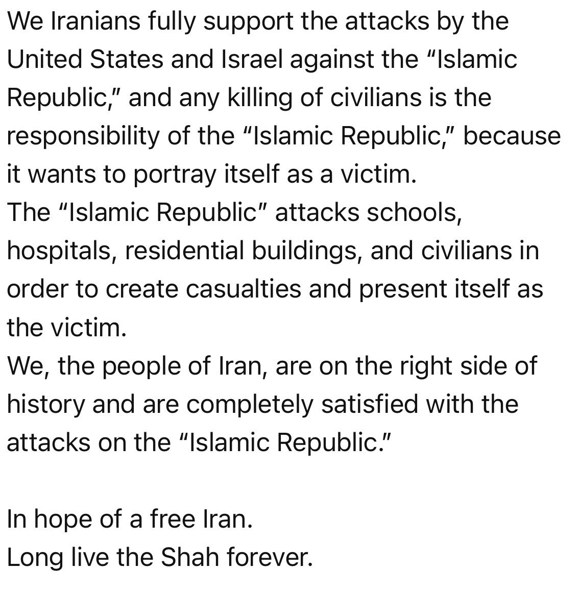 The_Jebreil's tweet image. For all my non-Persian-speaking friends:

جاويد شاه تا ابد