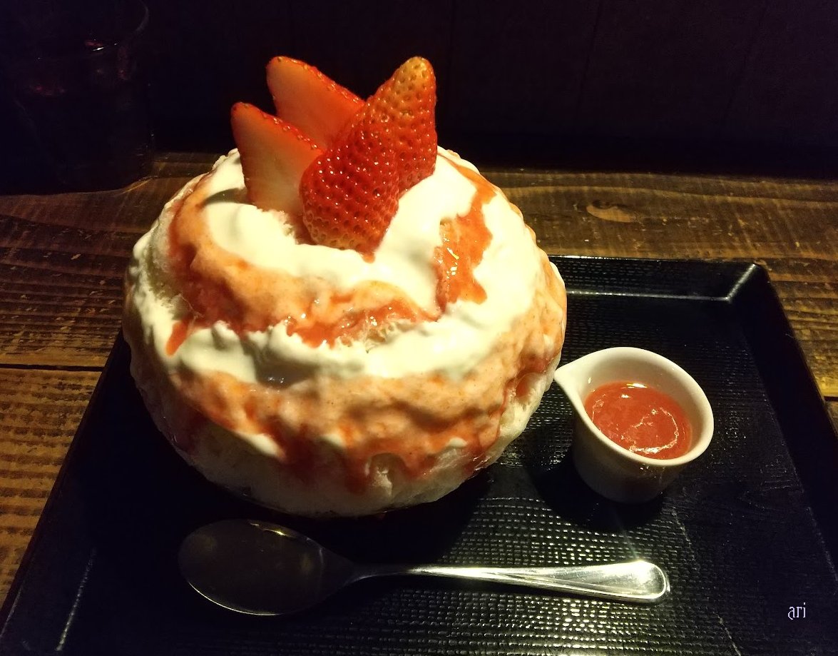 志膳　いちご酒かす
きゃぴるんフレッシュいちごも酒かすと合わせると雅なレディに　しっとり美味しい　
（かき氷・時差投稿）