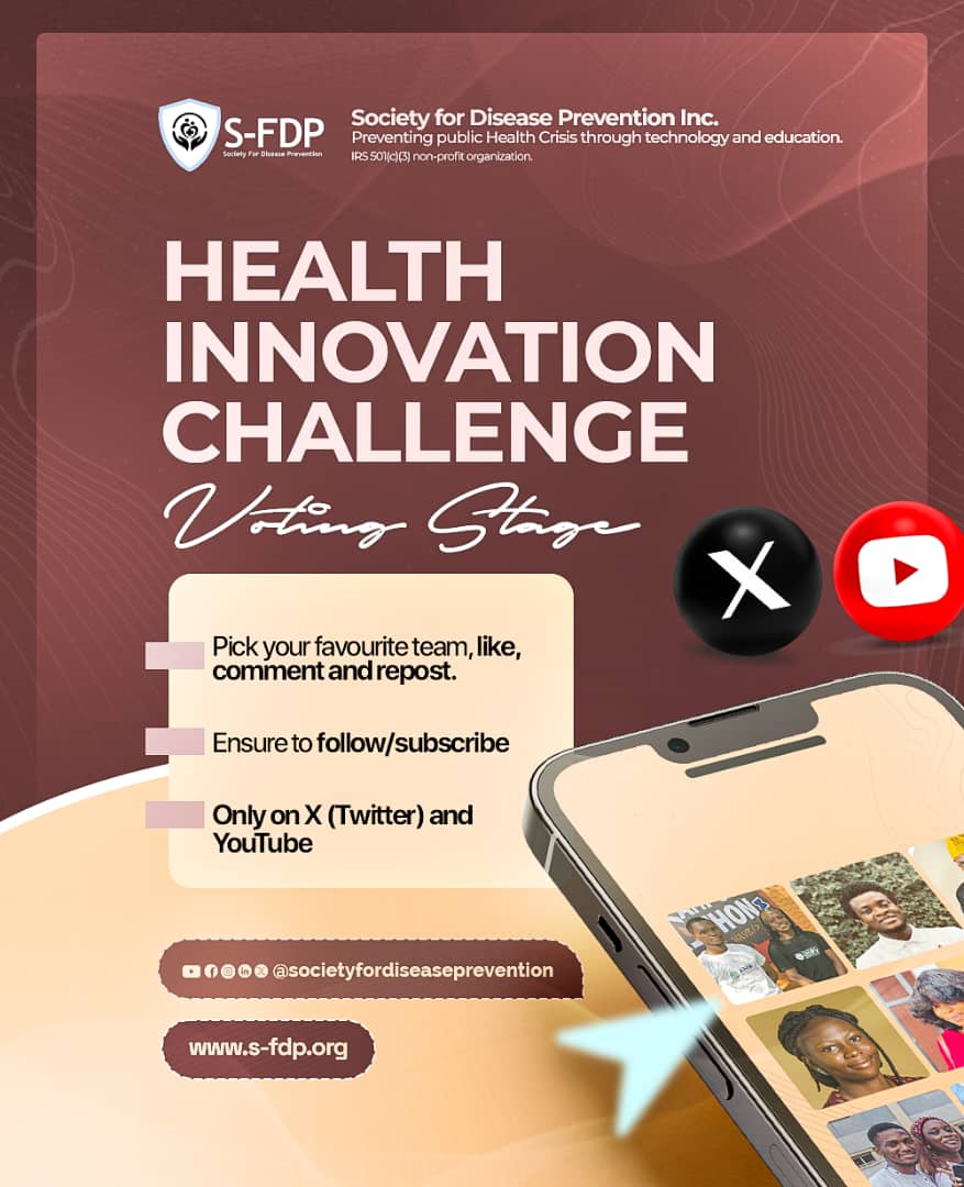 The SFDP Health Innovation Challenge – Voting Stage Begins Today!

After an inspiring first stage filled with bold ideas and practical solutions, we are excited to announce that the top teams have officially been selected. 

Now, it’s time for the next phase, and this is where
