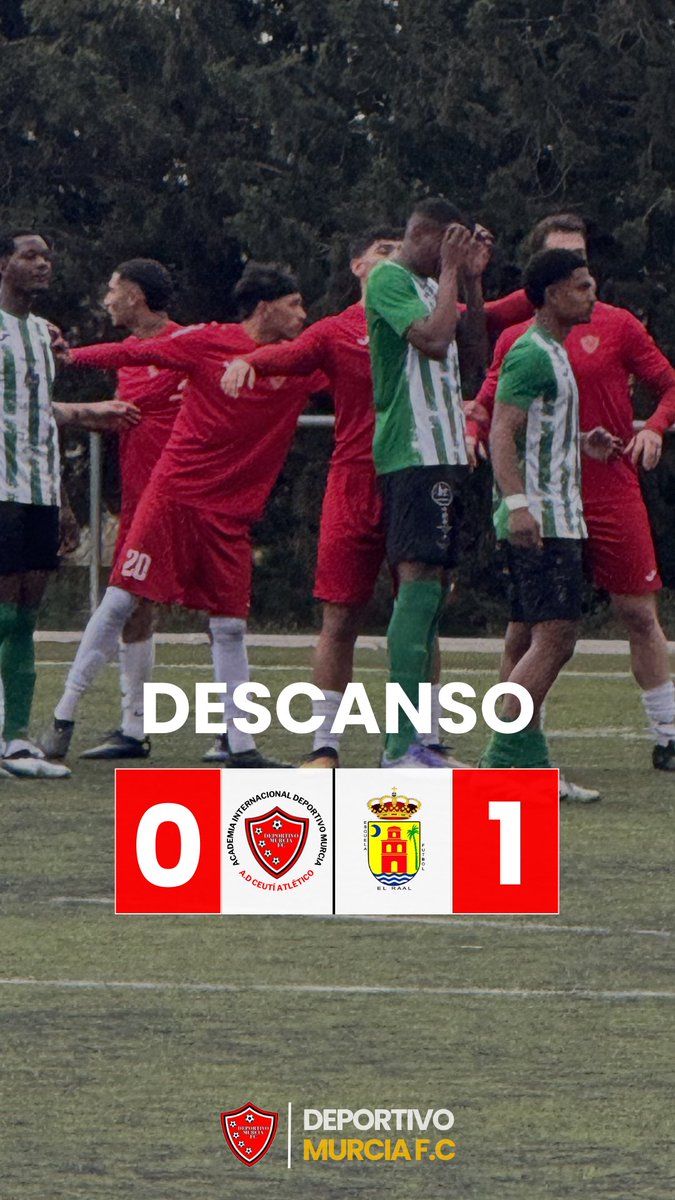 J24 | 0-1 | 🔛

Termino la primera parte en el campo mpal de Corvera 

<a href="/DeporMurciaFC/">DeportivoMurciaFC</a> 🆚 <a href="/ef_raal/">EF El Raal</a> 

#DeportivoMurciaEFElraal
<a href="/Nacional10x/">PreferenteAUT</a> <a href="/treceraG13/">Trecera.com ⚽️</a>