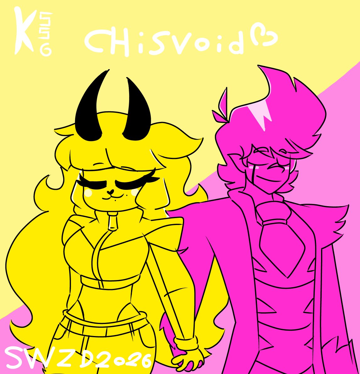 #ShipsWeekZD2026
<a href="/ChisaiMew/">✗♡ Chisai Athyrium 💛🌸</a> x <a href="/NightmareKingJD/">🔥Jevoid(Absolute Darkness)🔥</a> 
dibujo del sabado :D