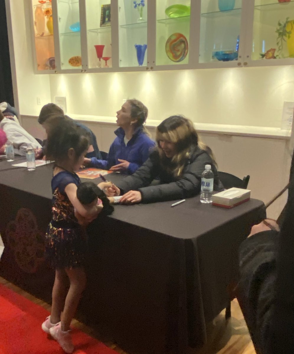 Five-year-old Clarisse Chang was one of the first to meet Alysa Liu today. She had her sign her doll’s skate. “I think she liked (my doll),” said Chang.