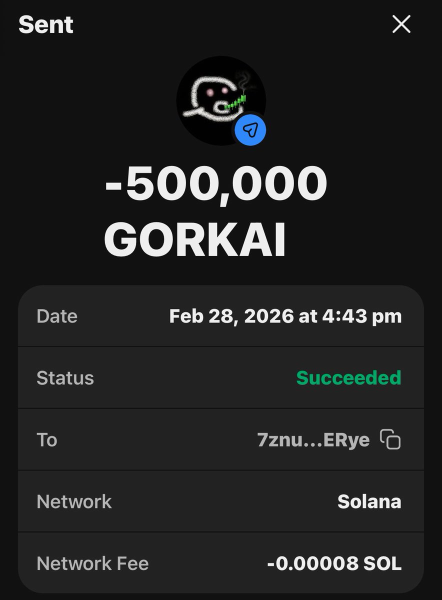 Sending 500K $GorkAi airdrop token to the community 

Join fast ⚡
RT this Like &amp; Drop your $sol

$GORKAI #NewListing #Airdrop #CryptoCommunity