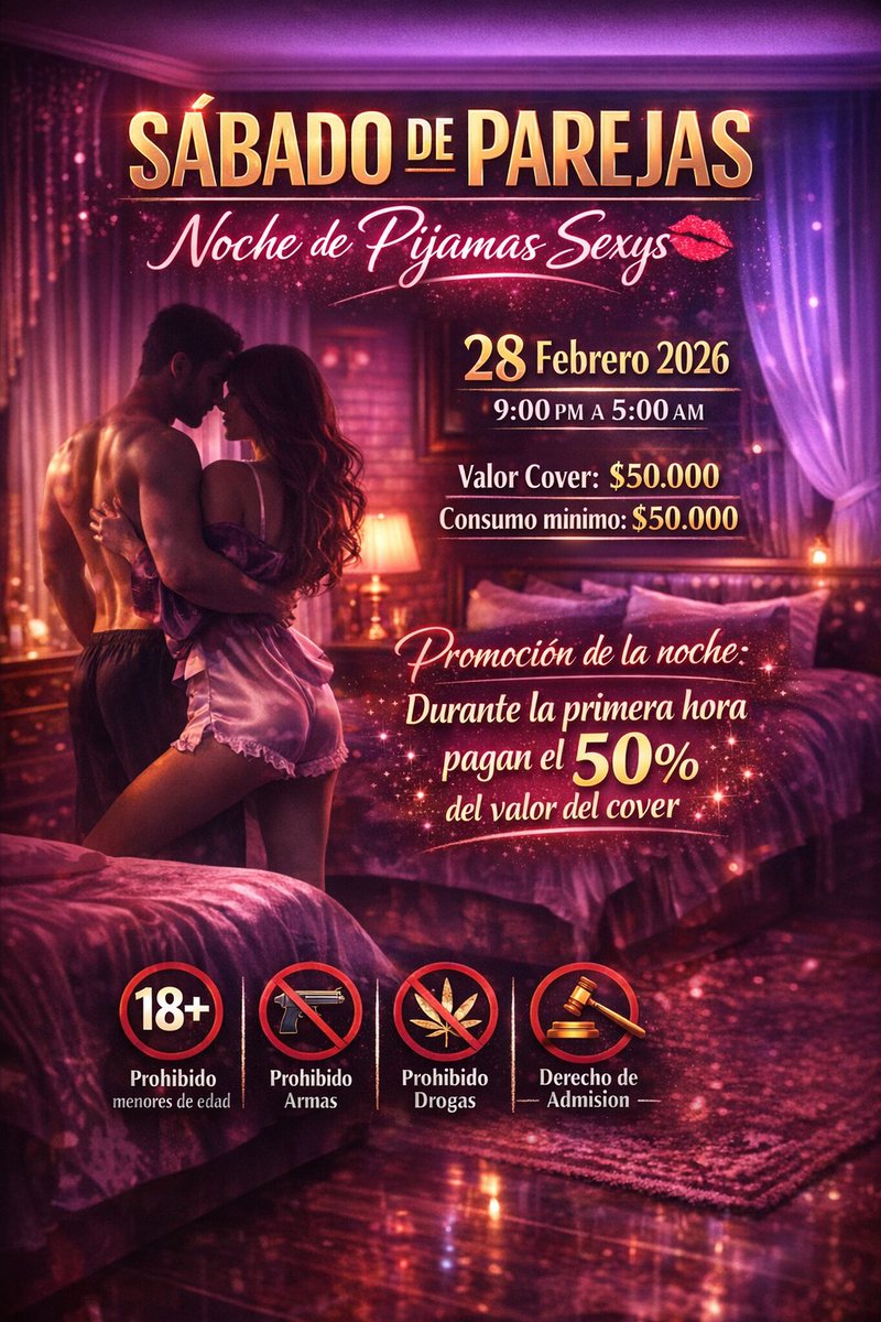 ¿Listos para una noche donde las miradas provocan y la imaginación se desata?
Ven a disfrutar de un ambiente ardiente, música envolvente y momentos que subirán la temperatura… 😈✨