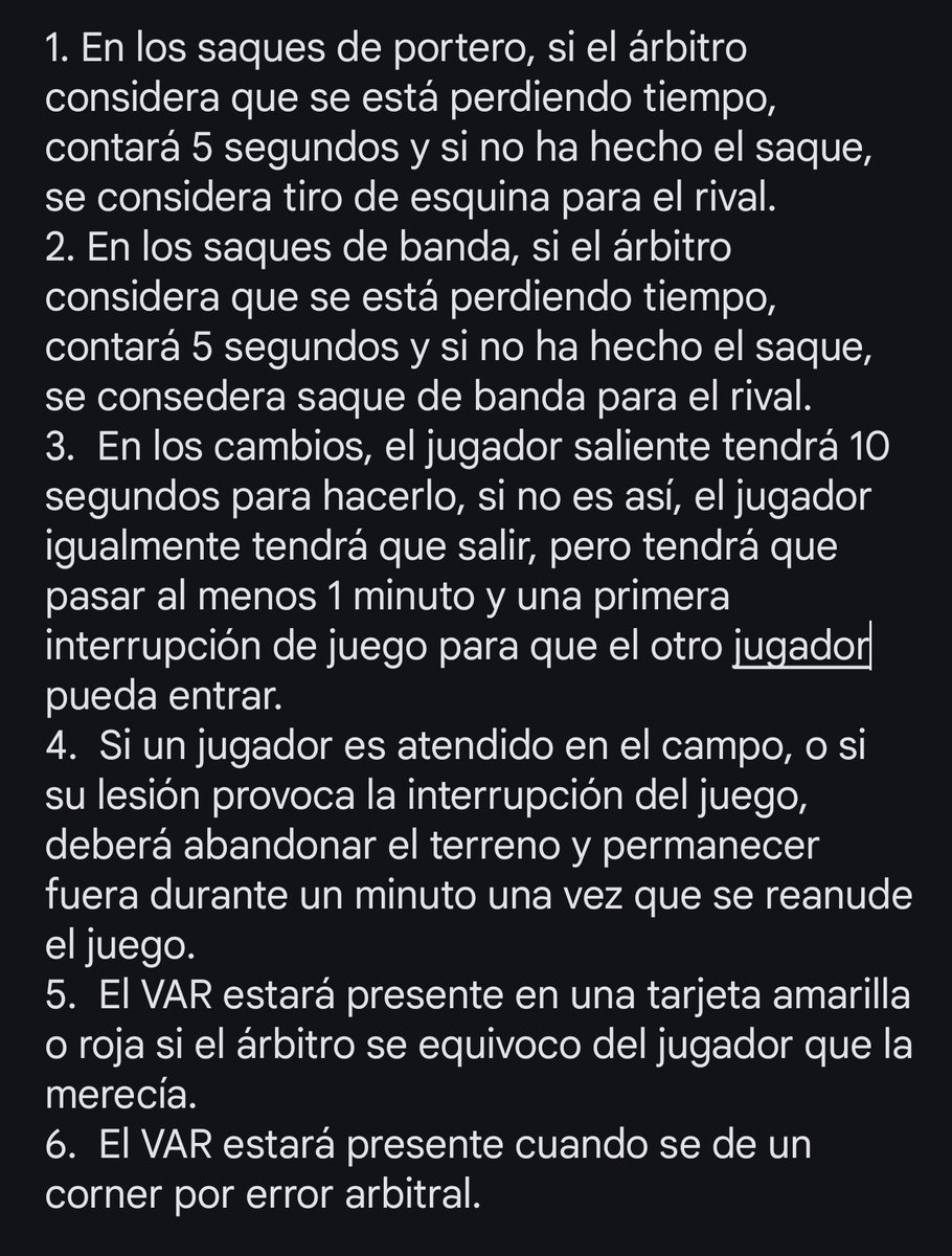 Nuevas reglas Fifa a partir del Mundial Mayor 2026. Estas nuevas reglas se implementaran en dicho mundial.