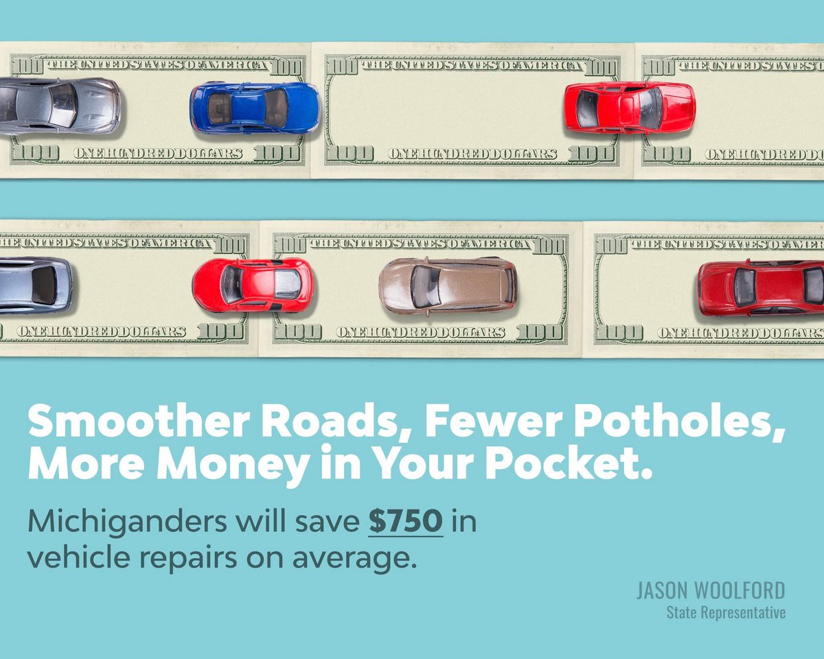 I helped deliver nearly $2 billion in new, ongoing funding to fix Michigan’s roads, with 100% of the taxes paid at the pump going to repairs. Not only will the roads be smoother, but Michiganders, on average, will save an additional $750 a year in vehicle maintenance.

#Michigan