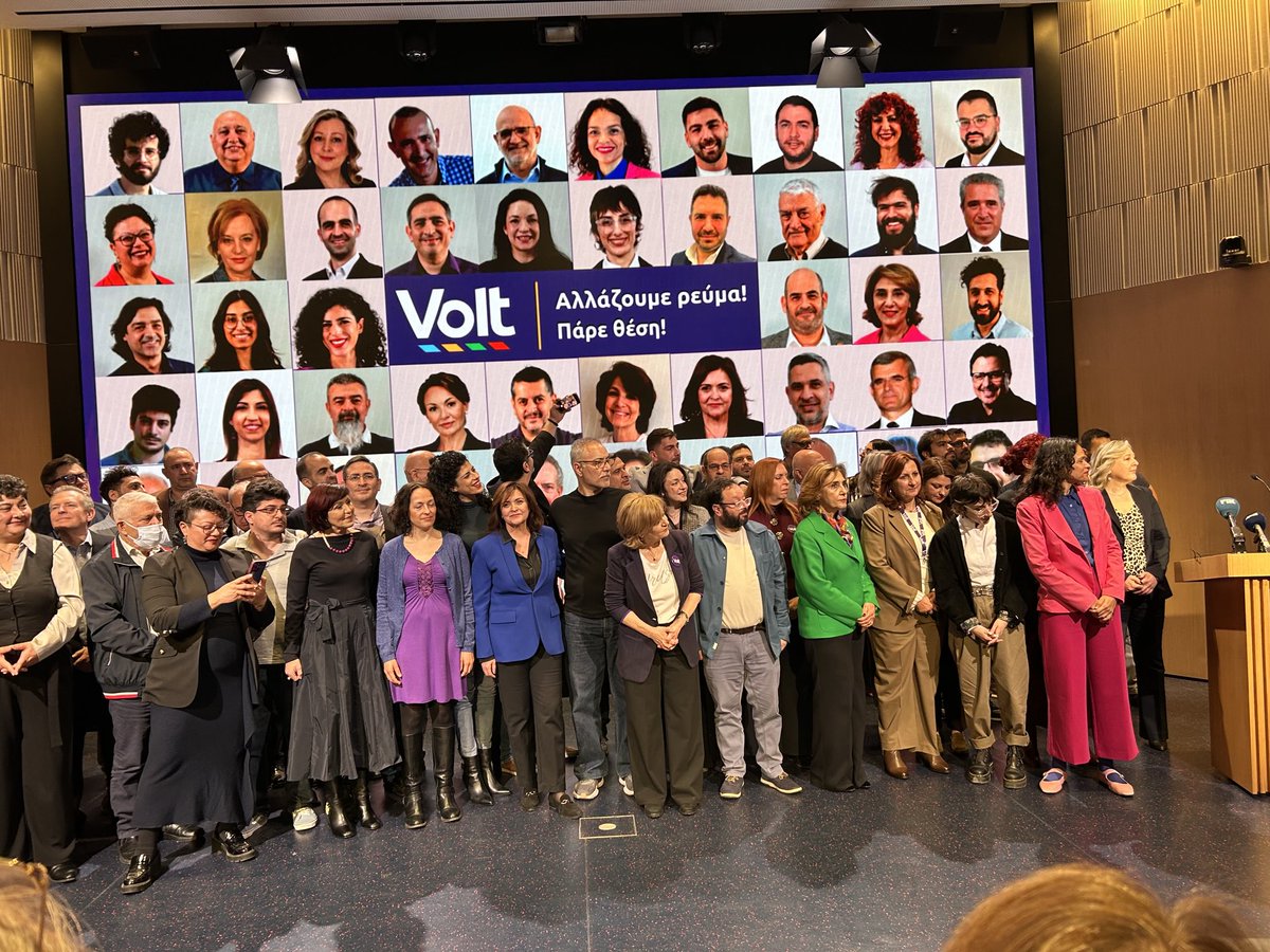 VassiliouEU's tweet photo. Υπήρξε μεγάλος ενθουσιασμός από τα μέλη και τους υποστηρικτές του Volt στη σημερινή παρουσίαση του πλήρους ψηφοδελτίου του σε όλες τις επαρχίες. Χαρακτηριστικό τους: πολλοί προσοντούχοι νέοι κ πολλές γυναίκες, με καθαρές θέσεις κ επιθυμία να φέρουν την ανανέωση στο τόπο μας! https://t.co/fYMTOYbf3G