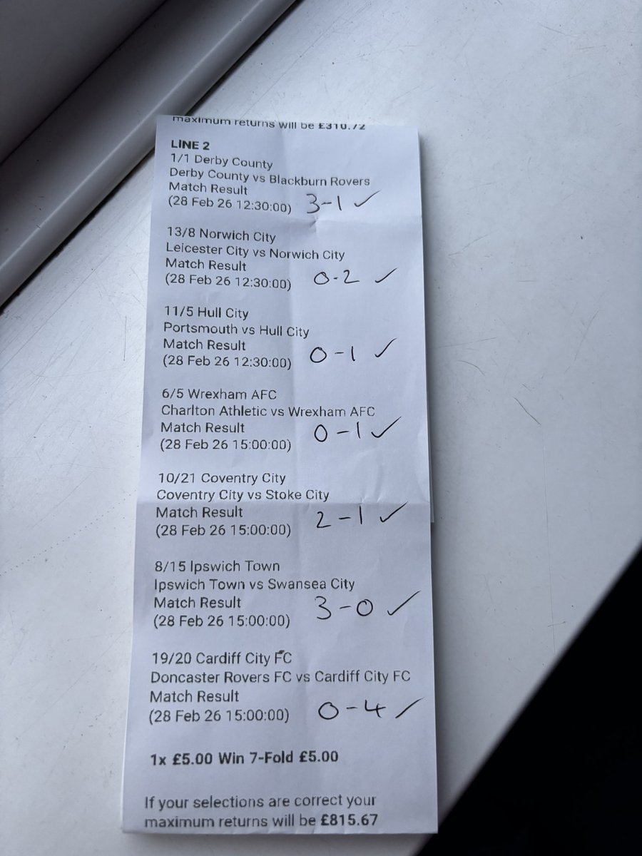 DannyAtkins87's tweet photo. WINNER WINNER 

@FootyAccums @BookieBoostApp https://t.co/Nj9pjRsKwd
