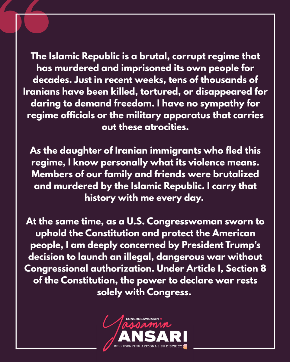 Congresswoman Yassamin Ansari tweet media