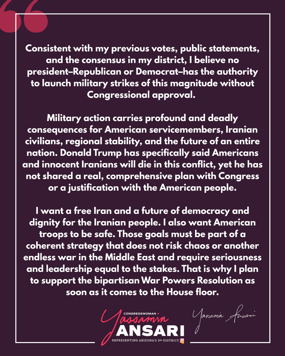 Congresswoman Yassamin Ansari tweet media