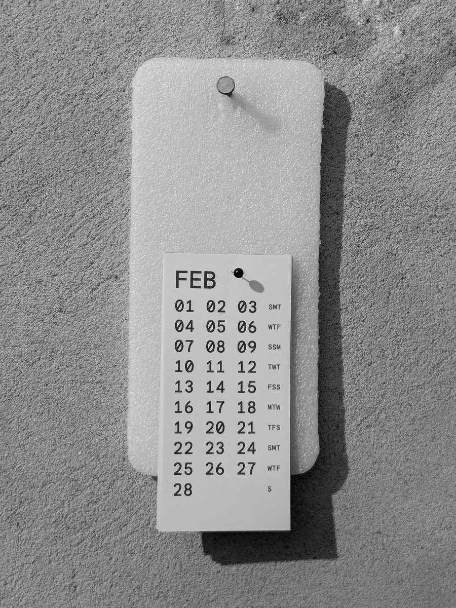 I finally hung this calendar I printed 2 months ago. I couldn't find a proper spot to hang it, so I decided to do it next to my study table.