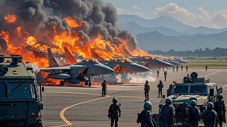 BREAKING:🚨🚨

US army destroys 5 Iranian fighter jets ..