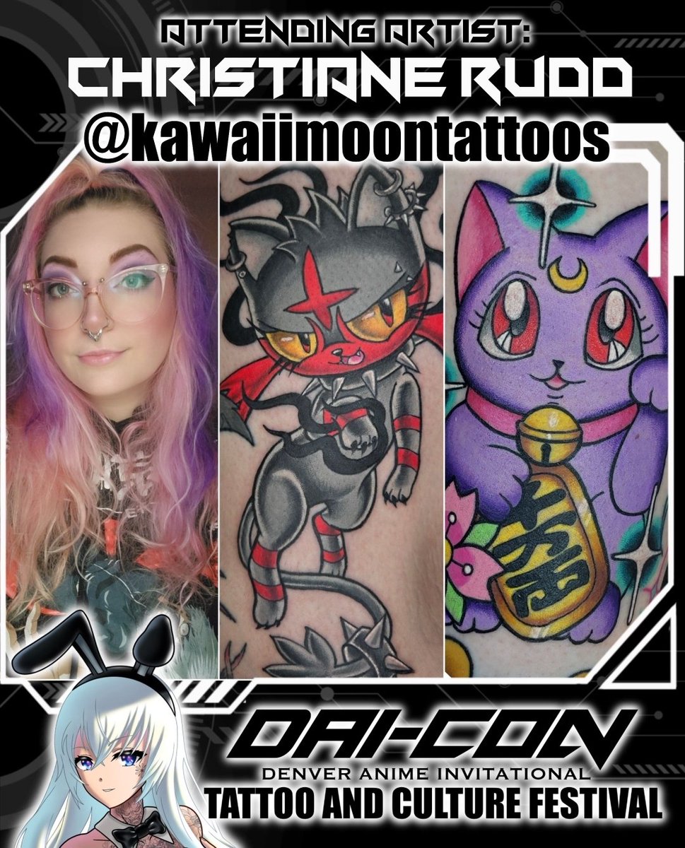 daicontat2fest's tweet photo. We cannot wait to see what Christianne Rudd is bringing to the show! 

#daicontattoofestival #DAICon2026 #animeevent #animetattooartist #tattooconvention https://t.co/DBVh6n1hDW