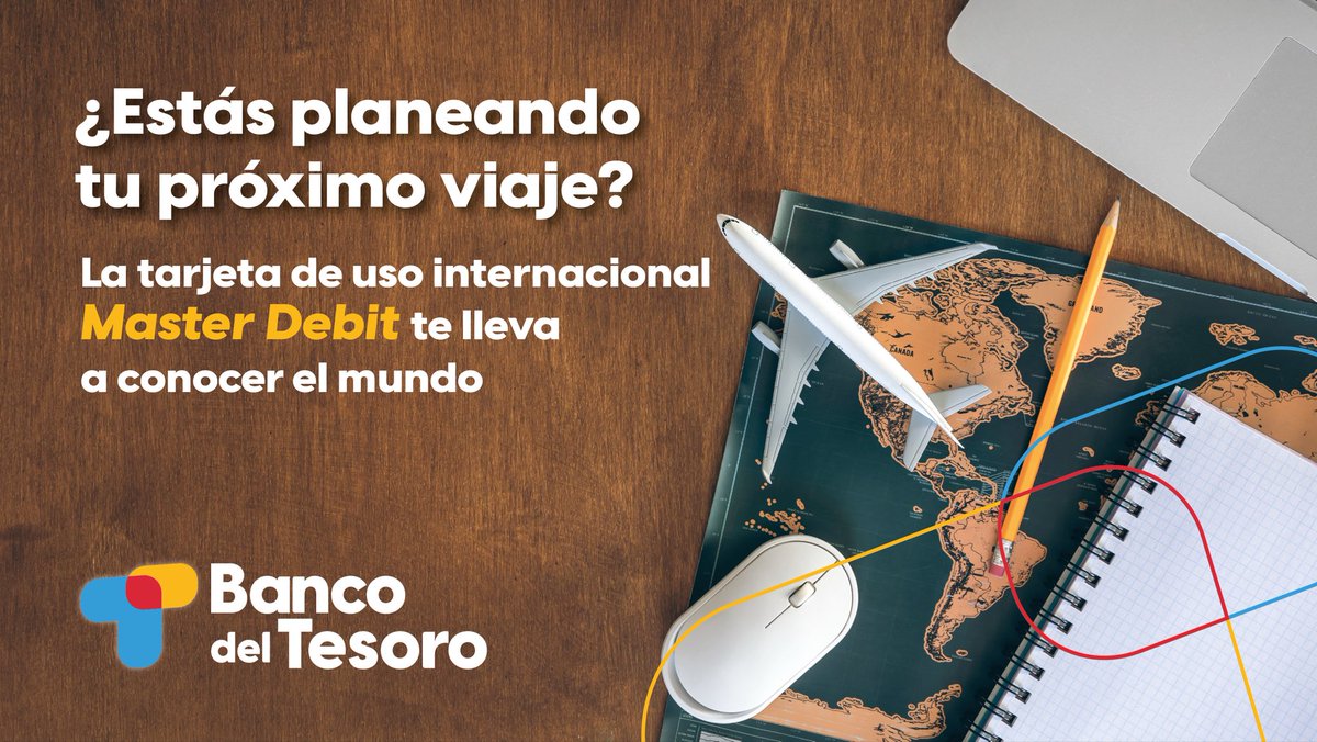 bcodeltesoro's tweet photo. Vive la experiencia, viaja por el mundo🌍, seguro y sin límites
✅ Paga en puntos de venta
✅ Compras electrónicas
✅ Retiro de efectivo en cajeros automáticos
#MasterDebit https://t.co/luvEpVQnul