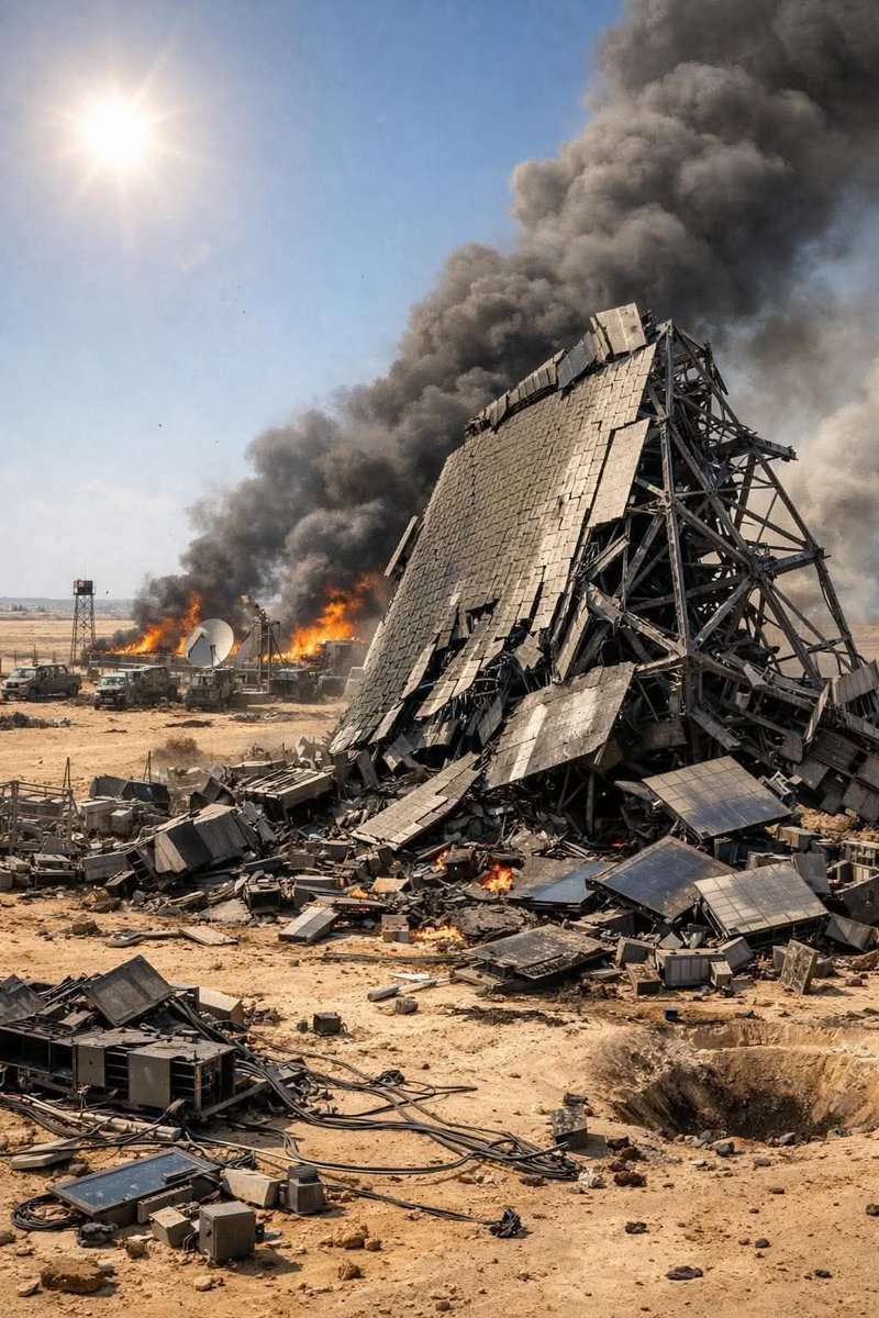 BdylFrj's tweet photo. #الحرس_الإيراني: تم تدمير رادار FP132 الأميركي الذي يبلغ مداه 5000 كيلومتر والموجود في قطر والمجهز بمعدات فريدة لتتبع الصواريخ الباليستية تدميراً كاملاً
#الحرب_العالمية_الثالثة https://t.co/8LWPS62vXK