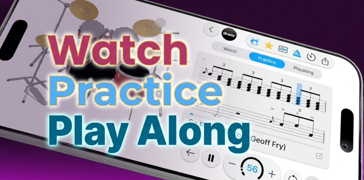 drumrapp's tweet image. 🎶🥁 Be the drummer in a Motown band. "So Proud Of You" — new in Drumr. Watch the performance, learn the part, then play along to a drumless track with the full band behind you.

#blues #motown #drums #playalong