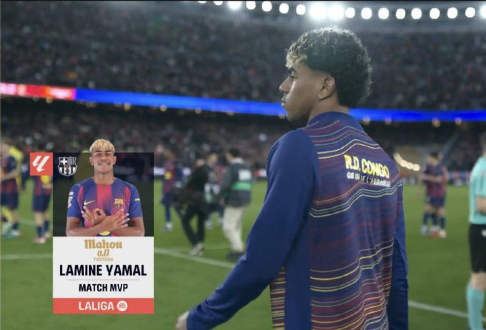 🚨 OFFICIEL ! Lamine Yamal 🇪🇸 est très logiquement élu 𝗛𝗢𝗠𝗠𝗘 𝗗𝗨 𝗠𝗔𝗧𝗖𝗛 face à Villarreal. 🎖️💙❤️

𝗧𝗥𝗜𝗣𝗟𝗘́ 𝗣𝗢𝗨𝗥 𝗟𝗘 𝗖𝗥𝗔𝗖𝗞. ⚽️⚽️⚽️