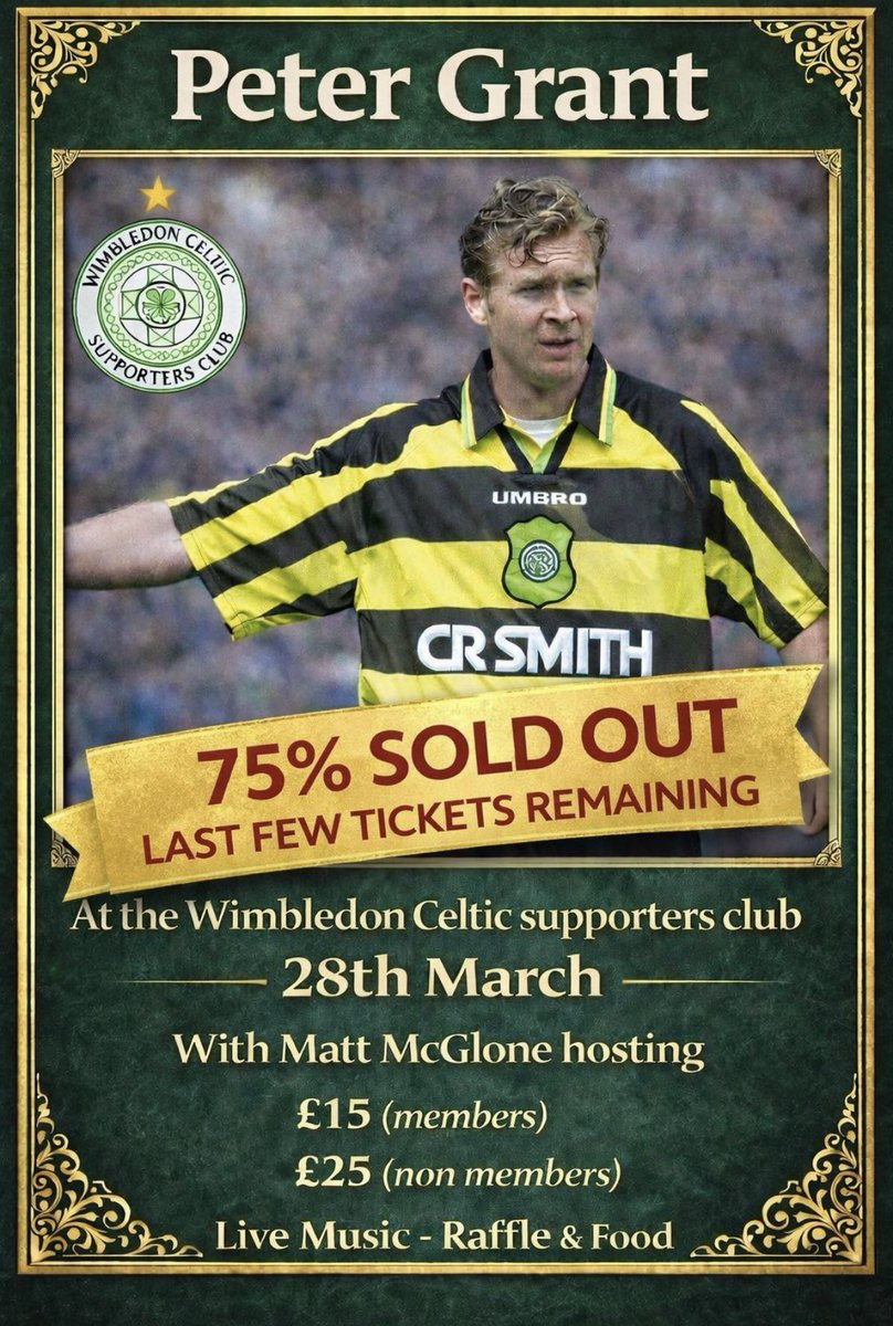 If you’re down at the WCSC tomorrow - grab your ticket! ☘️