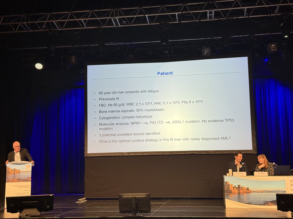 ESHaematology's tweet photo. 🚀 Session V on HSC Transplantation at #ESHAL2026 continues with Dr. @charliecraddock (Birmingham), delivering an outstanding talk on a critical issue: “Post-transplant therapies in AML - for which, for whom and how?”

Chairs: Victoria Potter and @JurjenVersluis https://t.co/2Kb0YGykk6