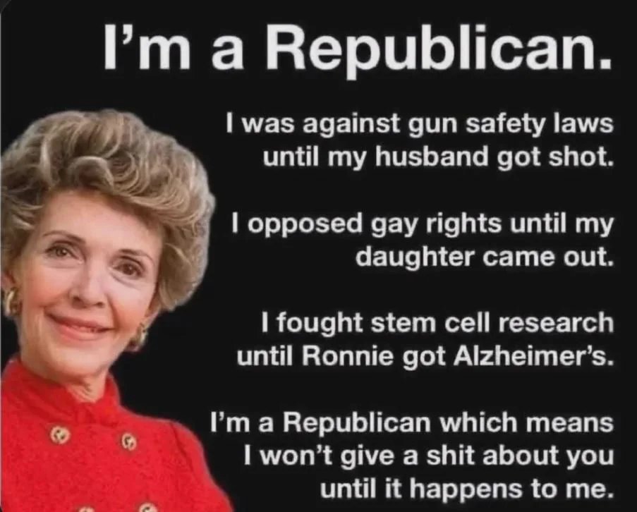 YourAnonNews's tweet photo. Republicans don't care about society or other people they just care about what affects them. They're selfish assholes, always have been. https://t.co/WfhR1lKriH