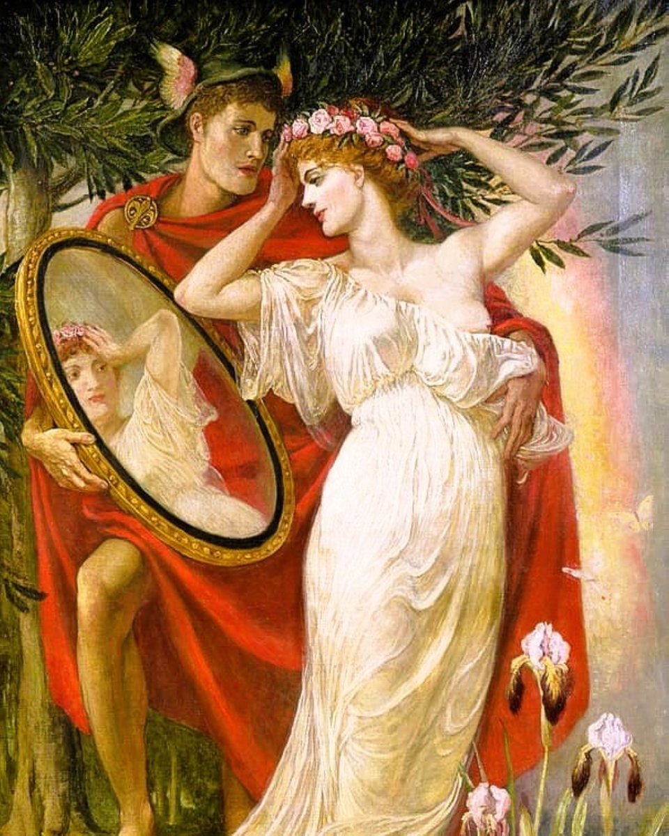"The Mirror of Venus" (1907)
By Walter Crane. 🖌️🌹