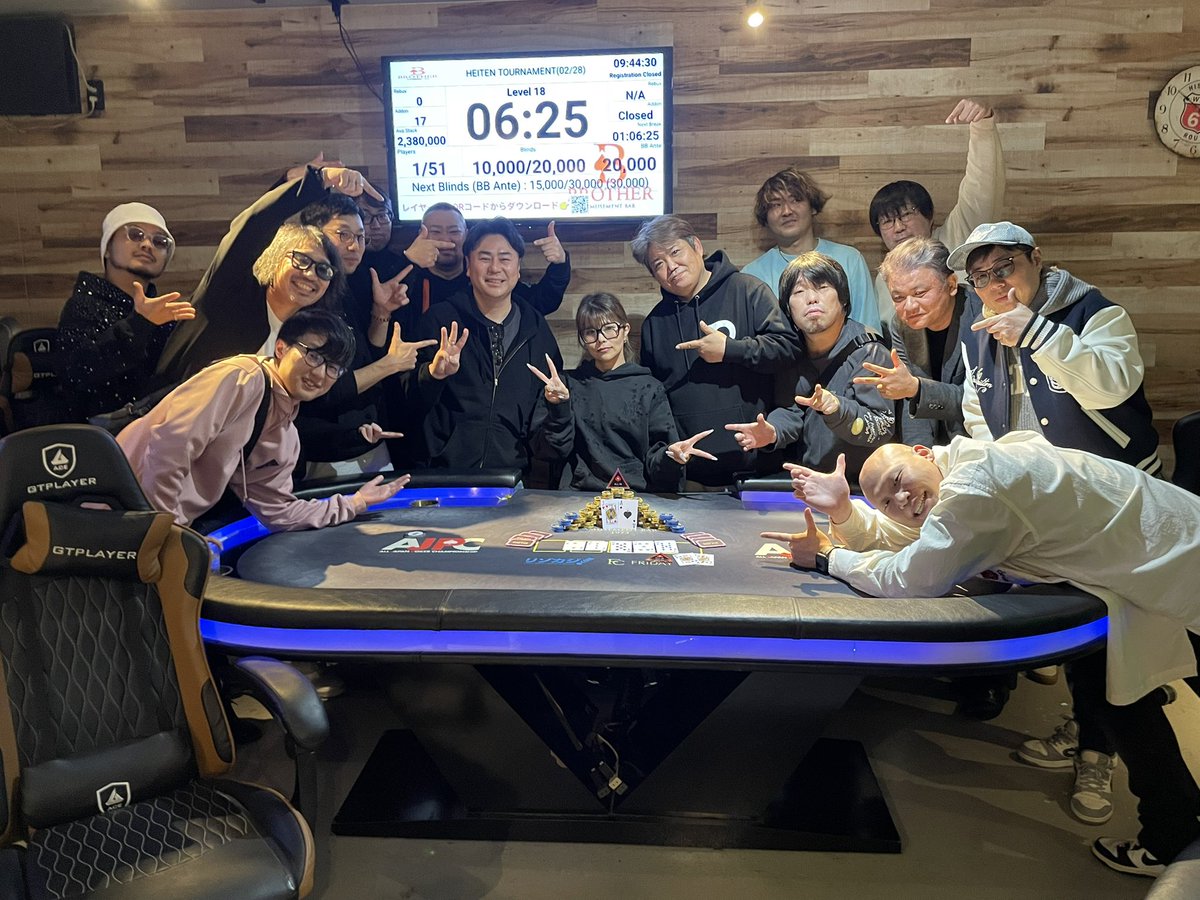 okayama_poker's tweet photo. 閉店トーナメント

優勝🥇レイカ様
2位🥈まさまさ様
3位🥉おおもり様
4位ハタ様
5位かずや様

ITMおめでとうございます🎊

沢山の方のご参加ありがとうございました😊 https://t.co/B6P2Mq1HCe