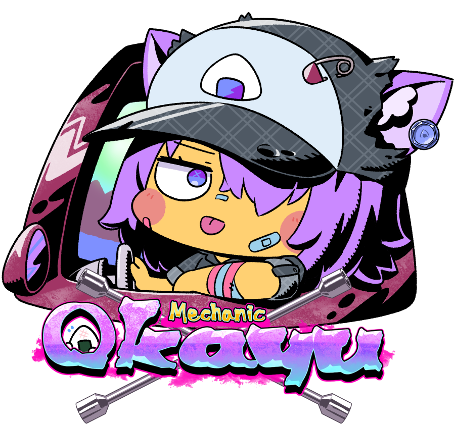 猫又おかゆ 「色んなステッカー描きたいな～ 車も意外と描いている」|ぱんじゃむのなめ ＠ホロクル G-05のイラスト