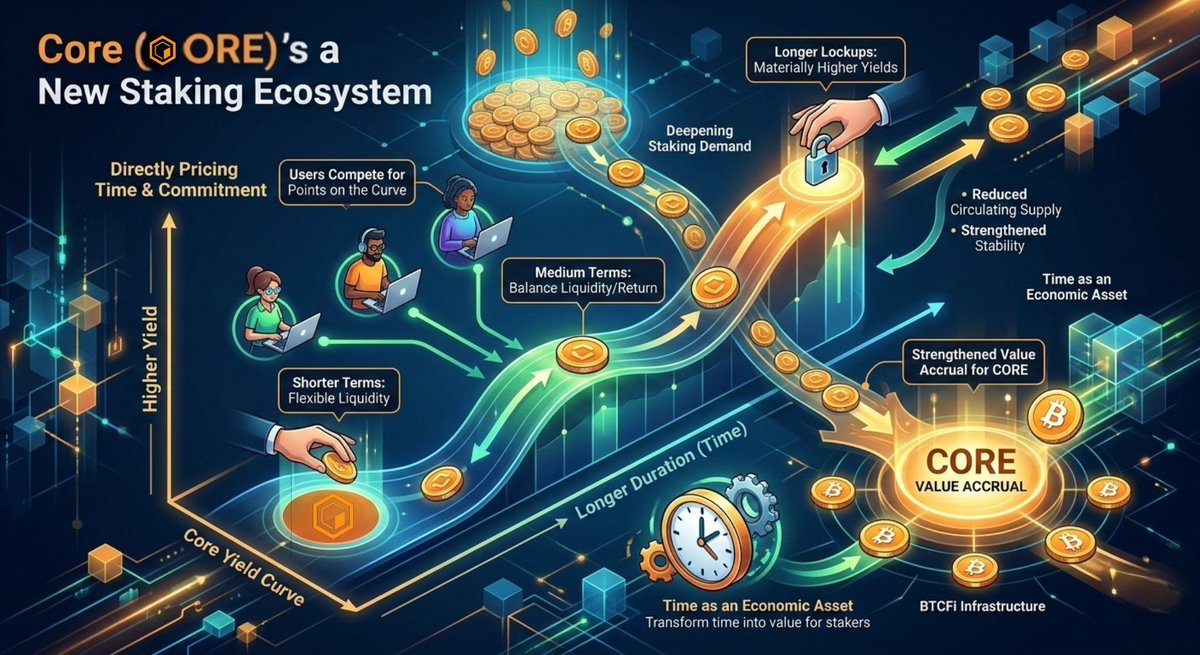 Michael25Jordan's tweet photo. 1/
Core pioneered Dual Staking. Now it’s leveling up.

Duration-based staking and term structures are coming to CORE, introducing a true yield curve that rewards commitment and strengthens value accrual. 🔶
#CoreDAO #DualStaking https://t.co/EbS4Q8MIMh