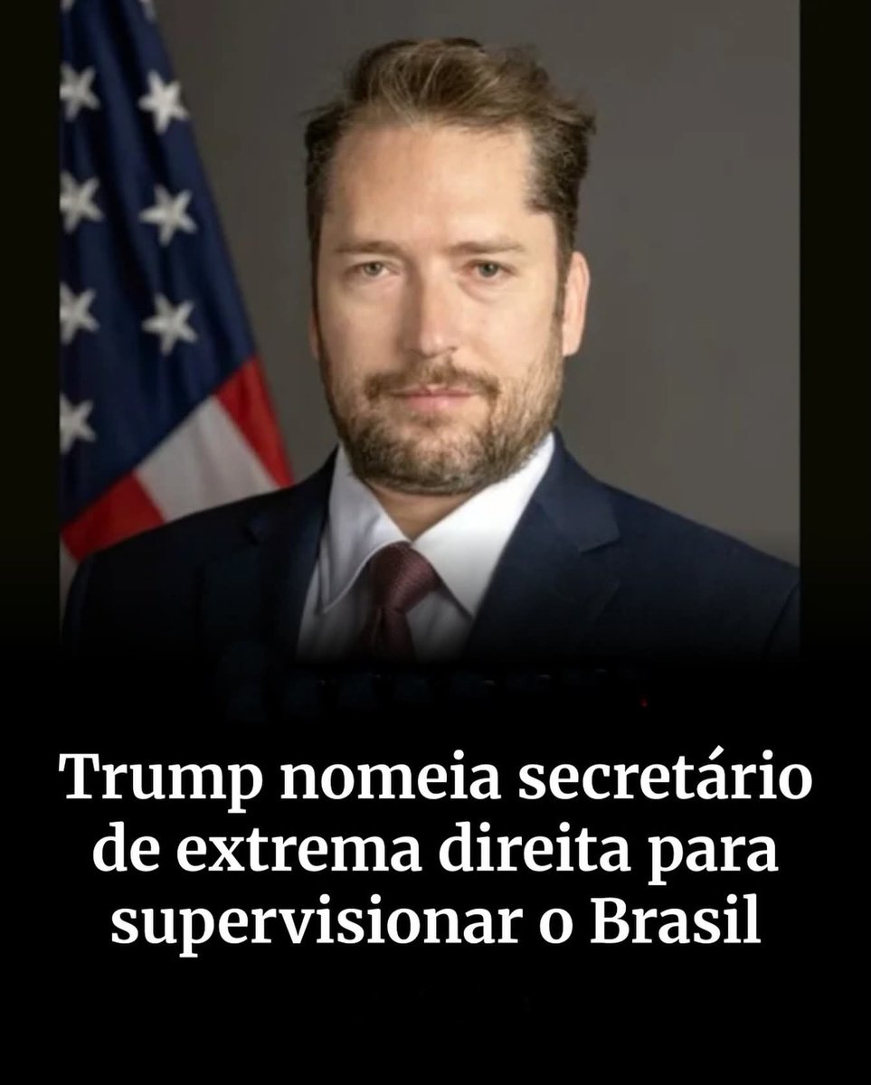 O secretário de Estado adjunto interino para Assuntos Educacionais e Culturais dos Estados Unidos, Darren Beattie, crítico ferrenho do atual governo brasileiro, foi nomeado pelo presidente Donald Trump a um cargo de consultor sênior para supervisionar o Brasil.