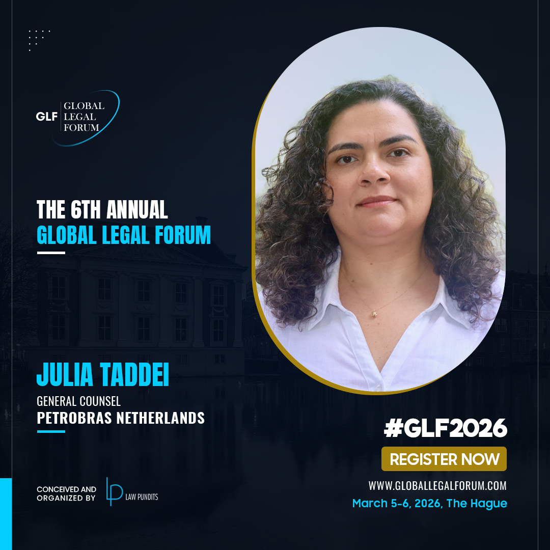 𝗠𝗲𝗲𝘁 Julia Taddei — General Counsel at Petrobras Netherlands B.V.. Dual-qualified in Brazil &amp; Portugal, she brings 20+ years’ experience in corporate law, cross-border tax &amp; customs.

March 5–6 | The Hague
Register: globallegalforum.com/tickets

#GLF2026 #GeneralCounsel