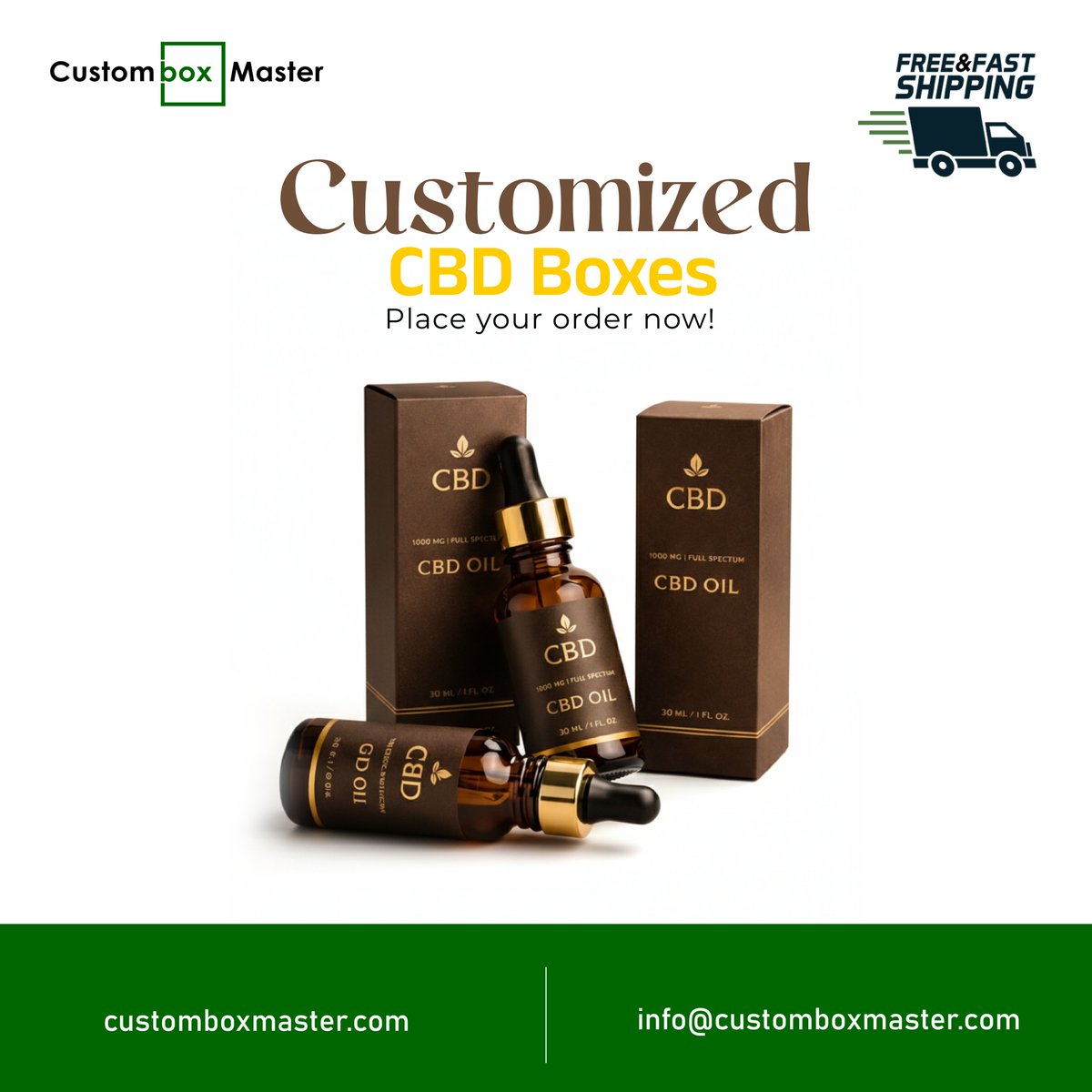 CustomBox_USA's tweet image. Premium Customized CBD Boxes built to protect, impress &amp;amp; sell.

 Luxury Finishes
 Custom Sizes
 Eco-Friendly Materials
 FREE &amp;amp; Fast Shipping (USA)

Website: customboxmaster.com

#CBDPackaging #CustomCBDBoxes #CBDBoxesUSA #CBDBranding #WholesalePackaging