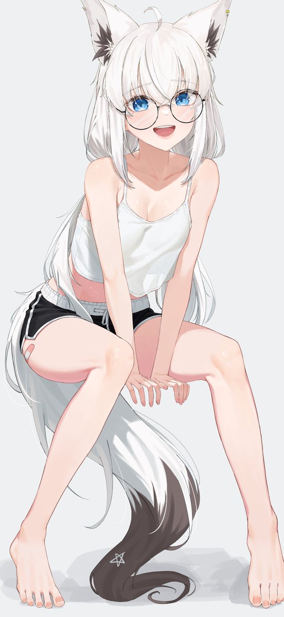 絵フブキ #ホロライブ リラックスしてるフブちゃん