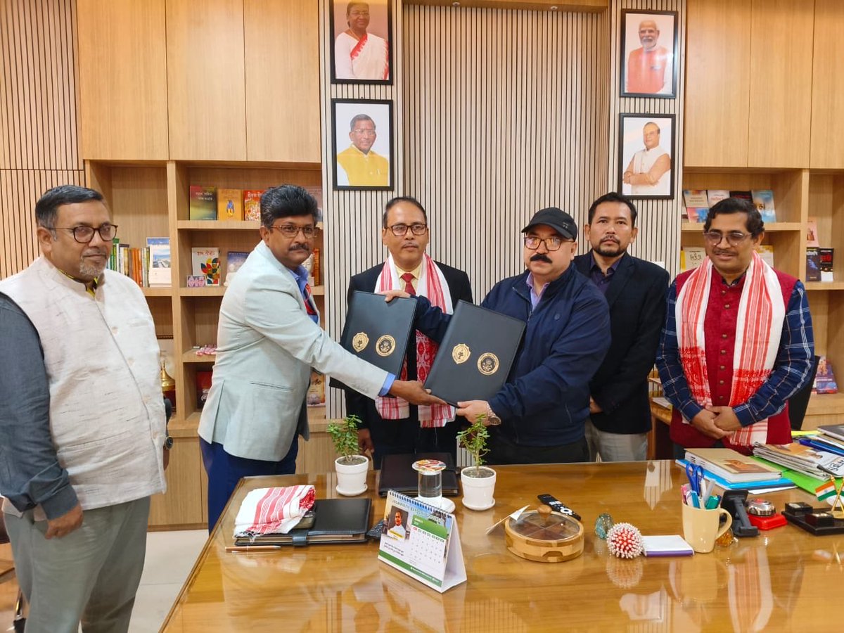 JBUniversityJRH's tweet photo. 28th February, 2026.
Memorandum of Understanding (MoU) Signing: between Jagannath Barooah University and Geological Survey of India. https://t.co/2zZihVLQXQ