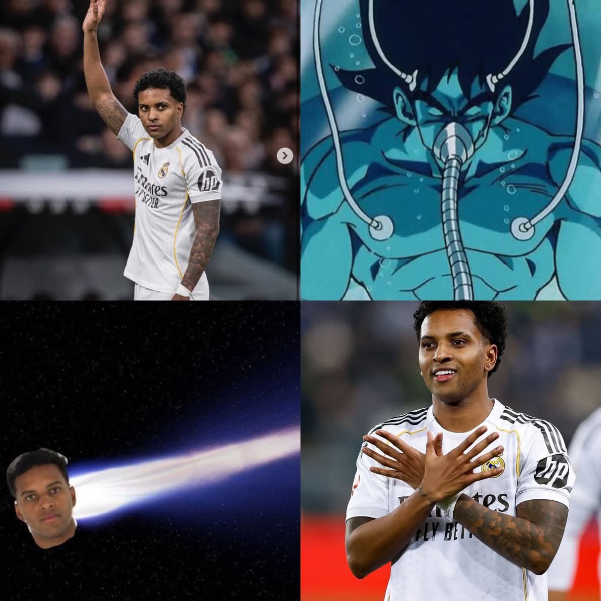 jpmurillo38's tweet photo. Toca descongelarlo para sus 2 partidos anuales contra el Manchester City, luego de nuevo a la hibernación.

Don Rodrygo Goes cuccitino😌😌 https://t.co/dE5UbVd5lf