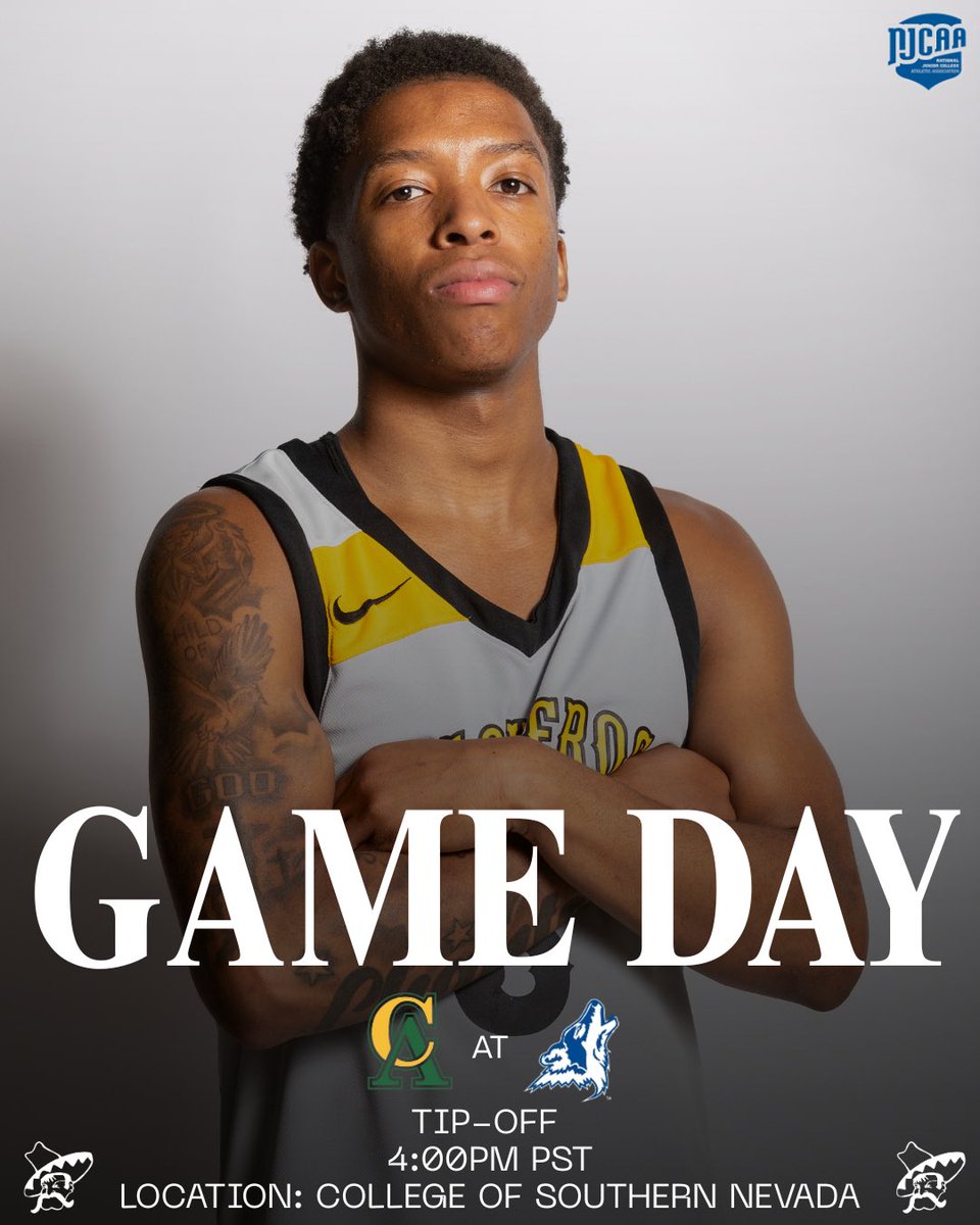 centralazmbb's tweet photo. 🚨 GAME DAY 🚨

🆚 College of Southern Nevada 
📍 Las Vegas, NV
🕰️ 4:00PM PST 

#Vaqueros 🟢🟡 https://t.co/RbygYzILWT