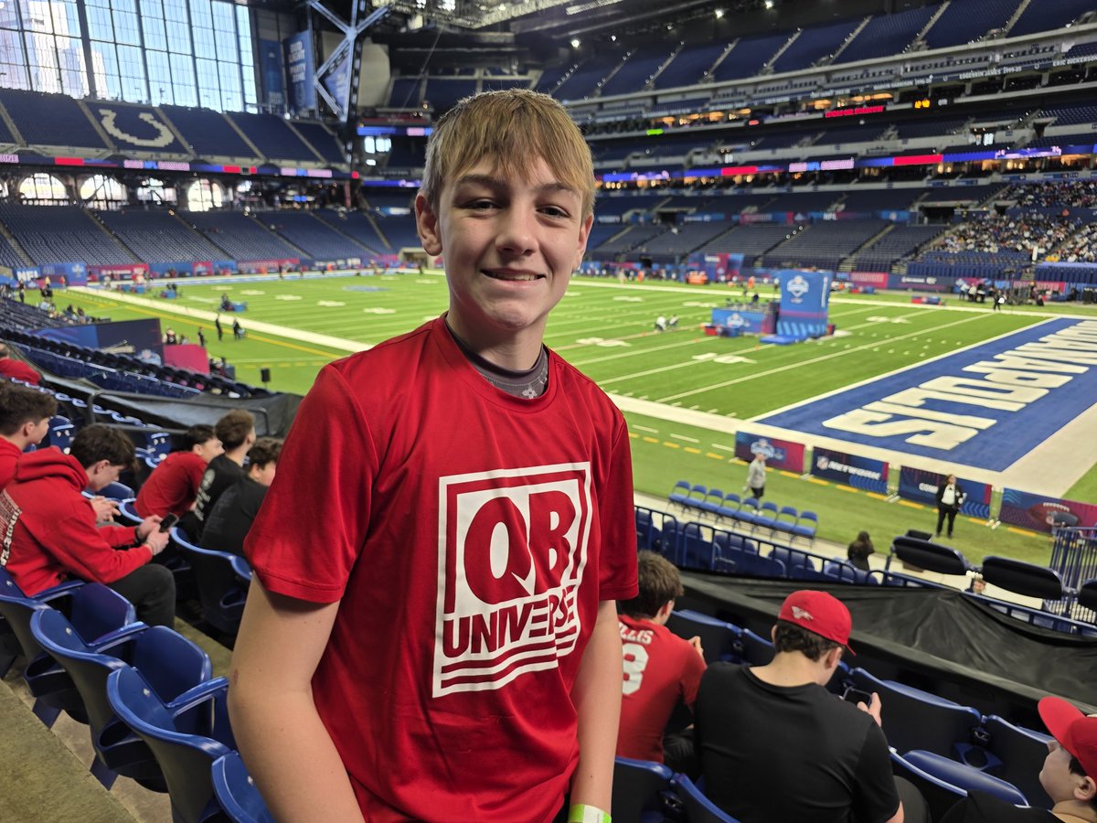 Let's Go!! In the house of the NFL COMBINE. The ultimate dream is one I WILL BE HERE!!!
<a href="/QBUniverseQBU/">QBUniverse</a> <a href="/QBCollective/">COLLECTIVE FOOTBALL</a> <a href="/QBUselect/">QBU Select</a> <a href="/BossHogAcad/">Boss Hog Academy</a> <a href="/18bstank/">Coach Stank</a> <a href="/AllenTrieu/">Allen Trieu</a> <a href="/GregSmithRivals/">Greg Smith</a> <a href="/TheUCReport/">Billy Tucker</a> <a href="/NxgnCamps/">NXGN Camps, Inc</a> <a href="/urasportsshow/">Under Recruited Sport Show</a> <a href="/alex_pallone/">Alex Pallone</a> <a href="/ScoutTyGraham/">Tyler Graham</a> <a href="/sixstarfootball/">Six Star Football | PLUS+</a> <a href="/youareathlete/">You Are Athlete</a>