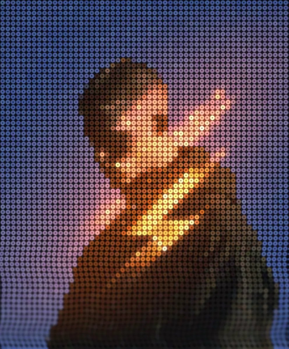 Dot-matrix portrait set