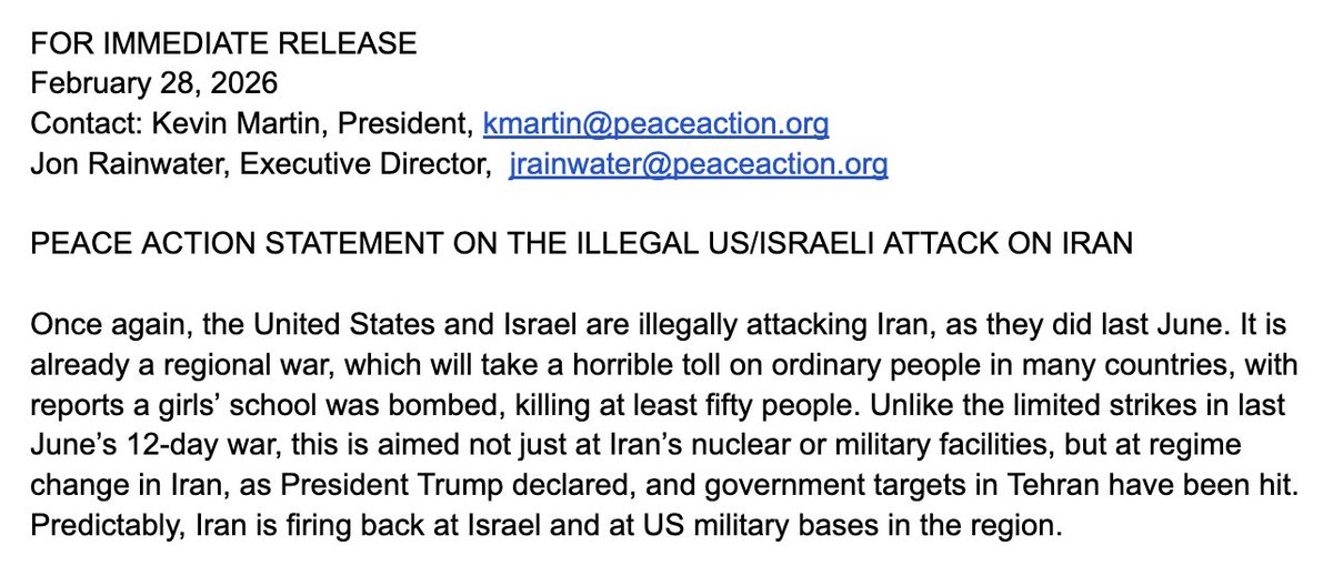 Peace Action | BlueSky ➡️ @peaceaction.bsky.social tweet media